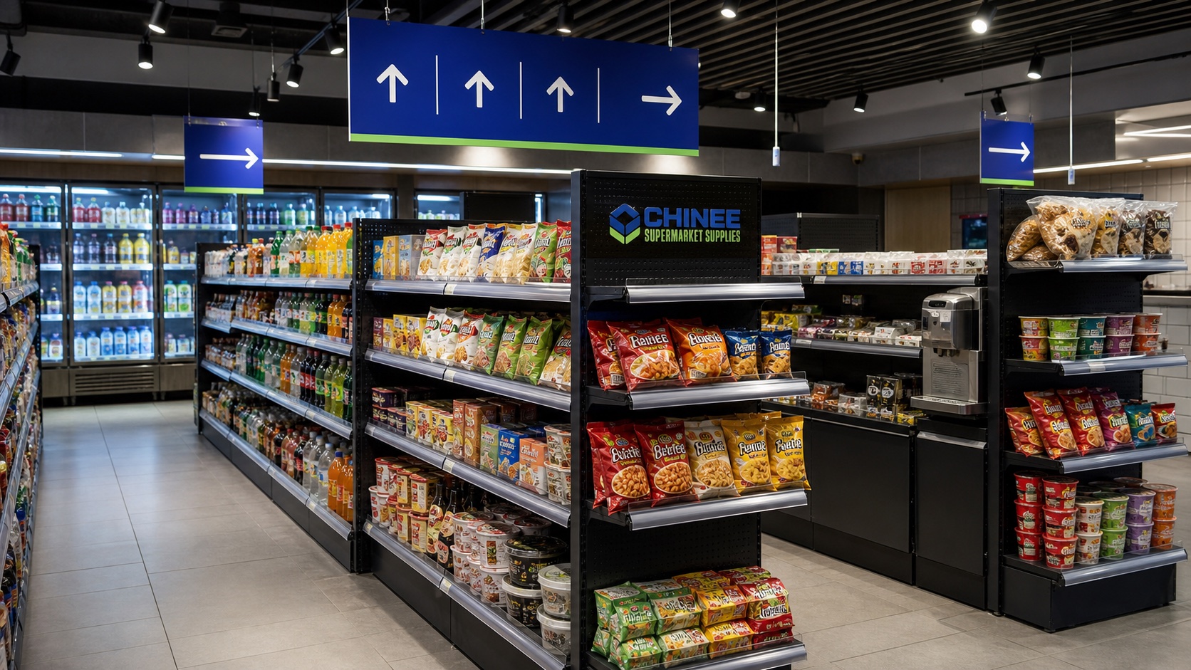 Custom CHINEE convenience store retail display solution