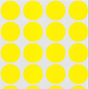 0.75 Inch Recyclable Adhesive Sticker Laser Inkjet Printable Easily Writable Round Color Coding Labels with Perforation Line