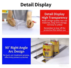 0.8mm L Shape PVC Adjustable Divider Shelf Display Stand Waterproof & Eco Friendly Easy Installation Supermarket Use