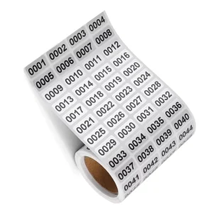 0001-2000 Numbered Stickers Waterproof Vinyl Labels for Warehouse Retail Sorting Self-Adhesive & Durable