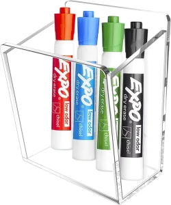 1 Pack Clear Acrylic Pen Holder Transparent Tapes Magnets Magnetic Marker Organizer Whiteboard Dry Erase Display Racks