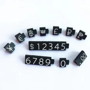 10*7 Adjustable Number Price Cube Tags Jewelry Watch Shop Small Price Sign Holder Label Card Display Stand