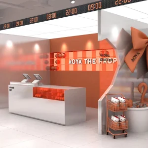 10 YHeS A01 Galaxy Series LED Lighting Cosmetic Store Cabinet Display Furniture with Customizable Size for Retail Stores