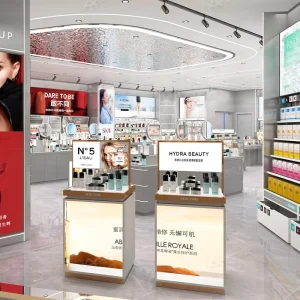 10 YHeS017 Durable Retail Store Furniture with LED Lighting for Cosmetic and Perfume Store Fixtures