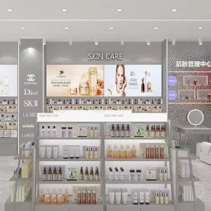 10 YHeS019 Modern Retail Store Fitting Makeup Display Furniture Open Layout Design for Cosmetic Store Decoration Water Resistant