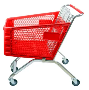 100L Europe Style Supermarket Plastic Trolley Plastic Cart Trolley