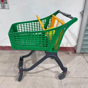 100L Plasticportable Grocery Supermarket Shopping Cart Trolley