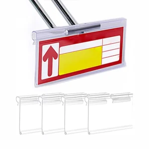 100X58mm Flip Ticket Holders Plastic Price Holder PVC Hanging Label Holder for Peg Hook