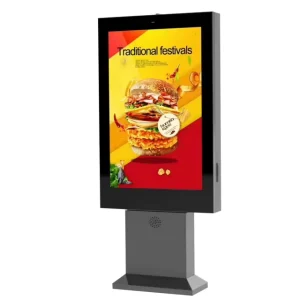 1080P 49″ Advertising Video TV Interactive Projector LED LCD Display Outdoor Advertising Digital Signage Display Floor Stand