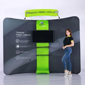 10x10ft Exhibition Booth Backdrop Fabric Stands Modular Trade Show Display Aluminum Alloy Exhibition Booth Stand Banner for Fair