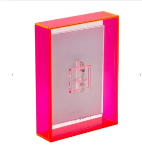 10×13 Inches Acrylic Picture Frame Case Neon Pink Acrylic Photo Frame with Magnetic Panel