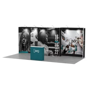 10×20 Modular SEG Trade Show Booth Backdrop Stand Aluminum Frame Customizable Display