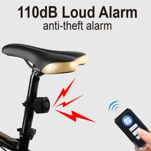 110dB Waterproof IP65 Motion Detection Bicycle Anti-Theft Rechargeable Alarm with Remote Control Wireless for Bike Use