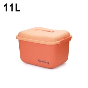 11L Heavy Duty Durable Clothes Toy Container Box with Handle Plastic Warehouse Storage Bins