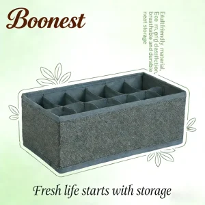 12 Grids Foldable Fabric Storage Box Drawer Organizer Divider for Underwear Socks Bra Closet Organizer Bin Factory Direct