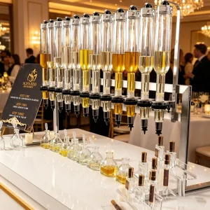 12 Heads Perfume Bar Display Stand Set 12 Bottles Perfume Dispenser Filling Machine Perfume Bar