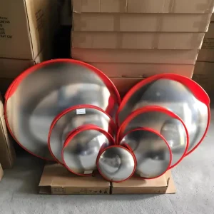 12 Inch/30cm Black Mini Convex Safety Mirror Road Security and Indoor Use Wide Angle Curved Corner for Outdoor Application