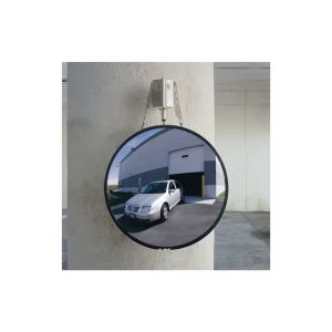 12 Inch 30cm Road Safety Security Mirror Black Mini Convex Mirror for Indoor Use for Corner Wide Angle Curved Safety