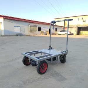 1200W Warehouse Mini Electric Four Wheel Dumper Folding Electric Flatbed Truck Trolley