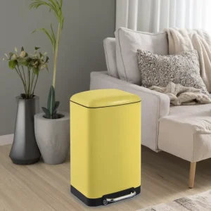 13 Gal Rectangular Pressing Type Eco-friendly 50L Home Kitchen Foot Pedal Indoor Use Standing Storage Bucket