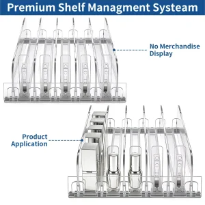14mm Supermarket Retail Automatic Cosmetic Display Drink Bottle Tobacco Spring Automatic Display Shelf Divider And Pusher