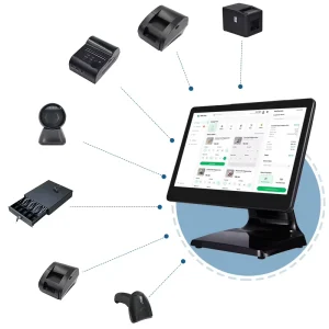 15 Inch Full Touch Screen POS Machine All In One Points of Sale System Cash Register Pos Business for Retail Salon Shop
