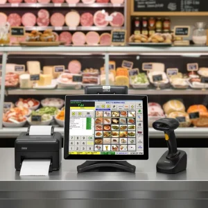 15 Inch Touch Screen POS All in One Point of Sale System Touchscreen Cash Register With 8 Inch Customer Display