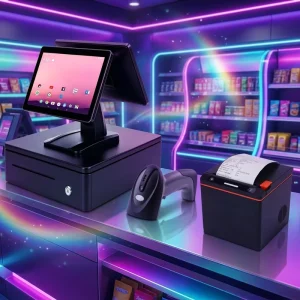 15 Inch Touch Screen POS Cash Register Complete Set Thermal Receipt Printer All in One POS System for Retail Supermarket Store