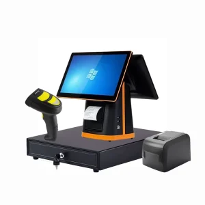 15.6″ Capacitive Touch Screen POS Cash Register Kiosk Intel I5 Windows 10 11 8GB+128GB SSD Full HD 1920×1080 Built in 80mm
