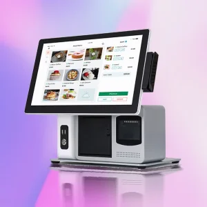 15.6 Inch All in one Cash Touch Screen LED Screen WiFi 6 Point of Sale TPV POS Register System Smart POS Solution