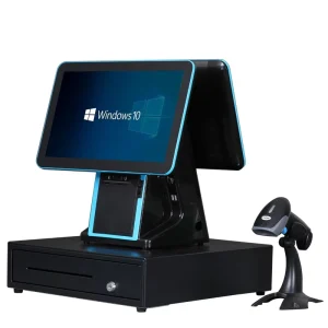 15.6 Inch Desktop Point of Sale System Single Dual Screen Cash Register POS Machine Display Touchable All in One POS Terminal