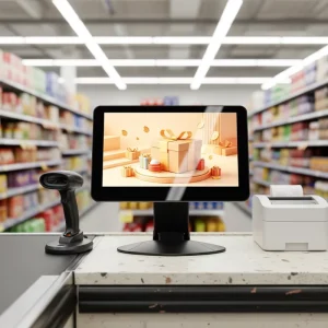 15.6 Inch POS System Retail Desktop Cash Register POS Restaurant Supermarket All in One Point of Sale System