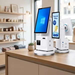 15.6 Inch Point of Sale Electronic Cash Register Dual Screen 10 Points Capacitive Touch Screen All in One POS System