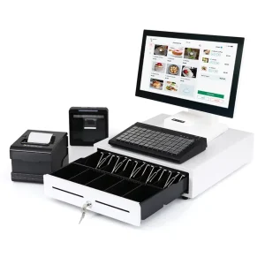 15.6 Inch Touch Screen Restaurant Pos System Dual Touch Cash Register Billing Machine with Printer and Cash Set