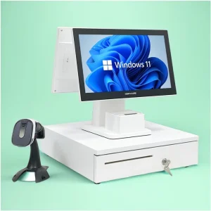 15.6 Inch Windows Android POS System with Capacitive Touch Screen Wi Fi 6 1 Year Warranty All in One for Retail & Hospitality