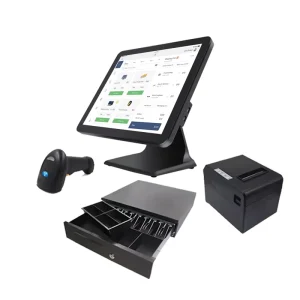 15.6″ Touch Screen All in One Point of Sale POS Systems Cash Register Terminal Mobile POS PC Machine Retail Store NFC Checkout