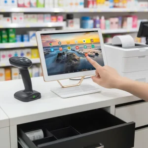 15.6 Touch Screen Full Set of Cash Register Equipment Cash Register POS System Cashier Machine pos Checkout