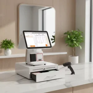 15.6” Win 10/11/Android Point of Sale System All in One POS System Restaurant Ordering Kiosk Cash Register POS