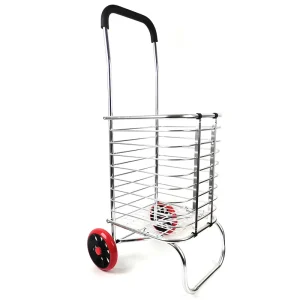 2 Big Wheels Aluminum Grocery Trolley Bag Trolley Hand Shopping Trolley Cart