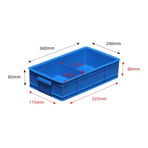 2 Grid Stackable Part Box Multifunctional Warehouse Plastic Storage Bin With Divider