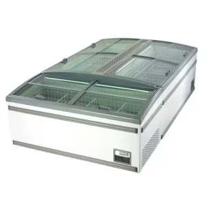 2 Meter Ice Cream Refrigeration Equipment Showcase Commercial Chest Display Supermarket Island Freezer