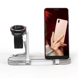 2 in 1 Retail Experience Smart Watch Anti Theft Display Stand Mobile Phone Standalone Anti theft Device with Alarm and Charger