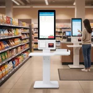 21.5 27 Inch Supermarket Order Touch Screen Display POS System Self Pay Machine Self Service Order Payment Kiosk