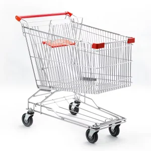210L Asian Style 4 Wheels Shopping Trolley Grocery Shopping Carts Trolleys
