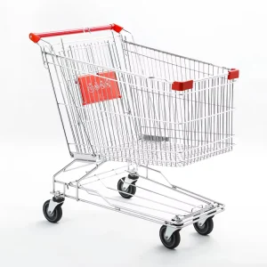 210L Asian Style 4 Wheels Shopping Trolley Grocery Shopping Carts Trolleys
