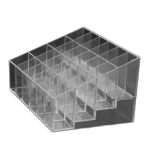 24 Grid Acrylic Foldable Makeup Organizer Storage Box Case Lipstick Jewelry Cosmetic Display Stand Standing Type Brush Tools