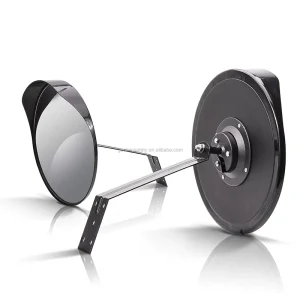 24 Inch Convex Security Mirror Curved Safety Mirror with Adjustable Fixing Bracket for Indoor Outdoor