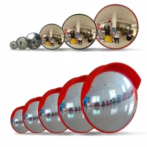 24″ Security Mirror PC Convex Traffic Mirror Wide Angle Curved Safety Mirror Circular for Outdoor Indoor Driveway Parking Lot