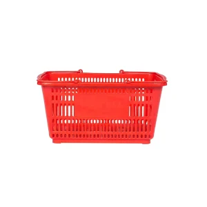 25L Plastic Supermarket Shopping Trolleys and Carts ShopSupermarket Hand Basket for Grocery Shopping