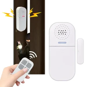 25m TCP Wireless Remote Control Anti theft Doorbell Alarm Device with Adjustable Sound Level up 130dB for Door Window Security
